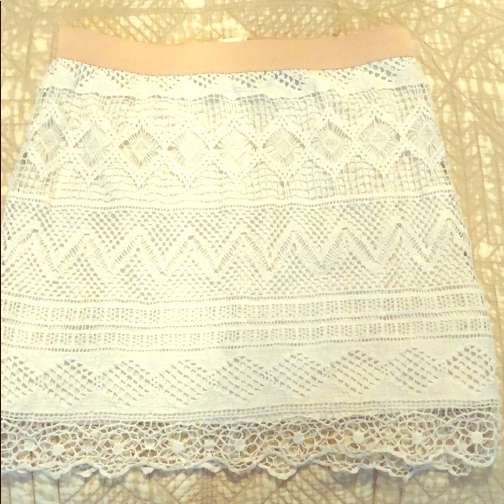 White crochet American eagle skirt